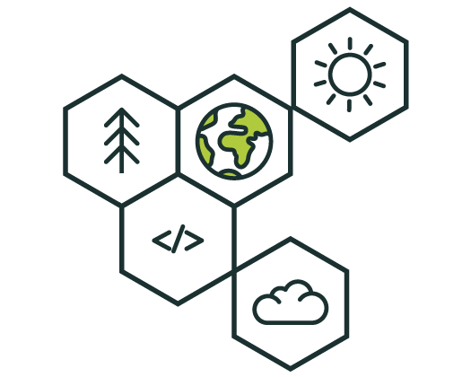 Circular economy honeycomb icon 